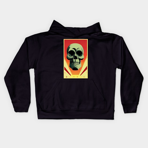 Colorful human skull design new 2023 Kids Hoodie by hasanclgn